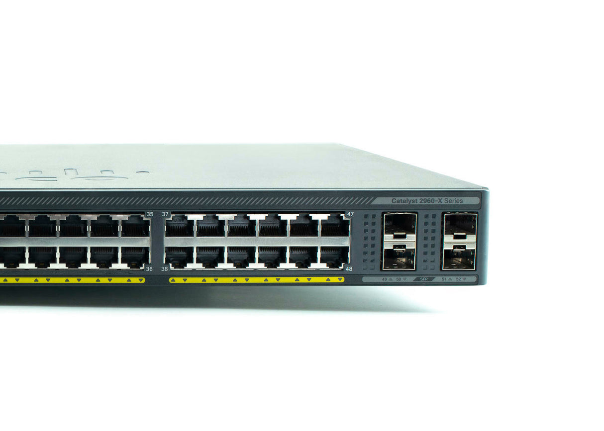 Cisco Catalyst WS-C2960X-48LPS-L 2960X Switch 48 Port Gigabit PoE+ 4x SFP 370W