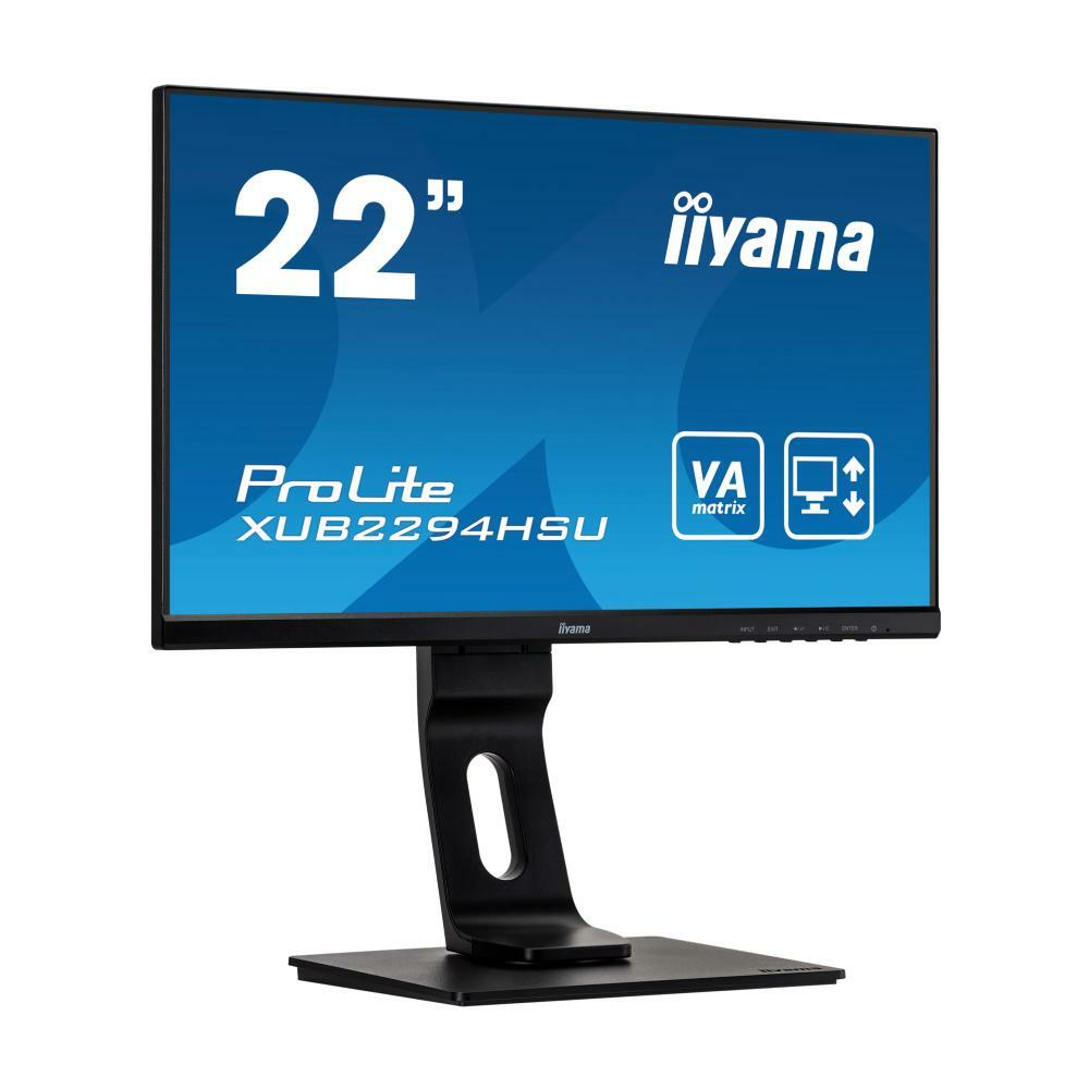IIYAMA XUB2294HSU 22" Full HD LED IPS Monitor HDMI DisplayPort VGA Adjustable