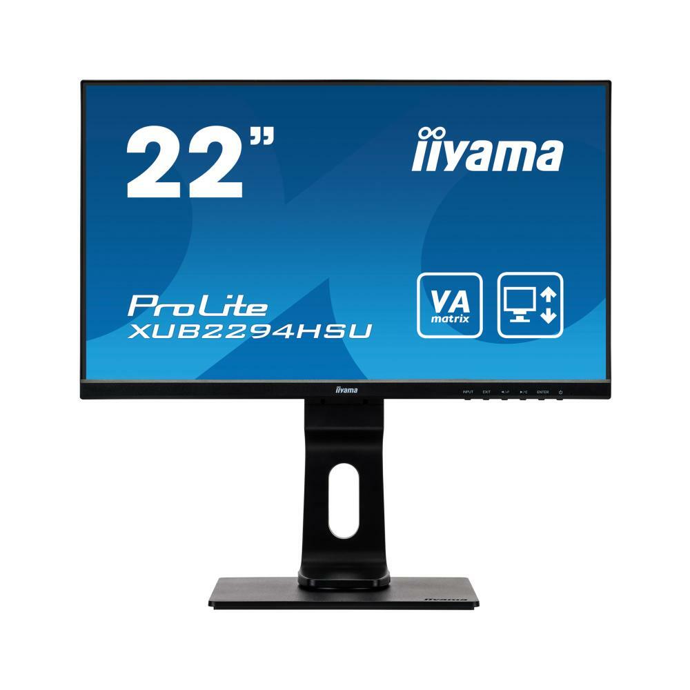 IIYAMA XUB2294HSU 22" Full HD LED IPS Monitor HDMI DisplayPort VGA Adjustable