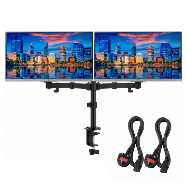 Dual Monitor Screen Bundle 24" HP EliteDisplay E243i HDMI DP VGA Full HD
